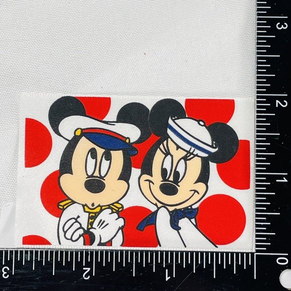 3 Vintage Disney Sailor SS Mickey Minnie Collectible Alkahn Sew On Label Patch - Picture 9 of 9